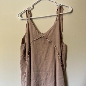 Large dusty pink smock style dress